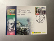 2011 Cartolina Filatelica Personaggi 150° Unità d'Italia Carlo Cattaneo