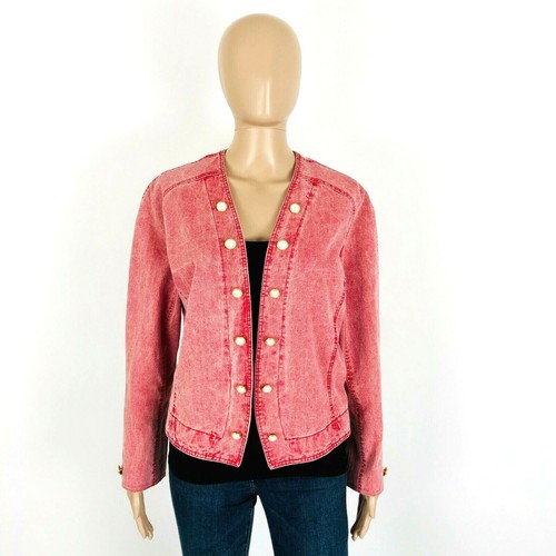 Giacca denim rosa vintage - in,