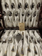 Set di Posate Oro e  Acciaio