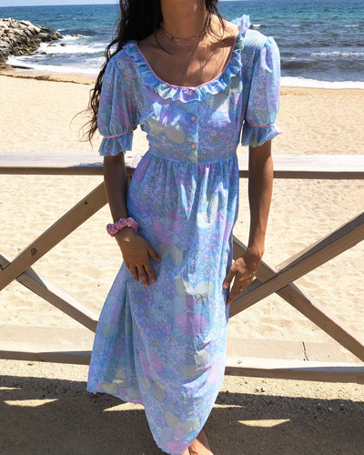Abito vintage blu - , trasparente