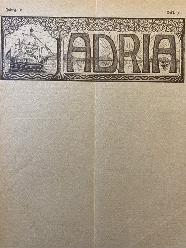 Adria jahrgang 7 heft - jahrgang,