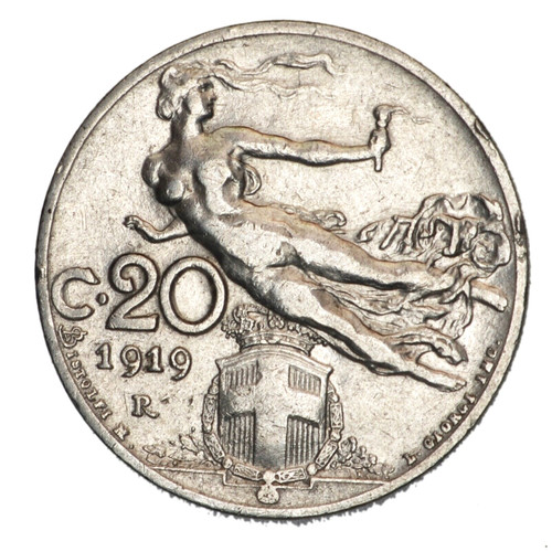 Italia centesimi 1919 - italia, 20