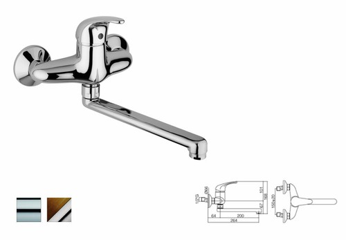 Miscelatore monocomando muro - a,