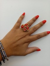 Anello donna vero corallo