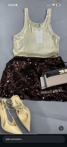 Minigonna zara paillettes - minigonna,