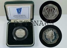 REGNO UNITO 50 PENCE 1998 PROOF NSX 50° ANNIVERSARIO IN ARGENTO KM# 996a