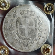 Moneta Silver 5 Lire 1874