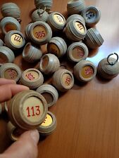 Porta chiavi con numeri camere d'albergo vintage anni '50 - 32+2 totali