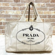Borsa PRADA Tote Bag Tela Beige Canapa Donna dal Giappone