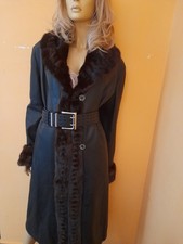Cappotto in vera pelle e visone tg 48 IT