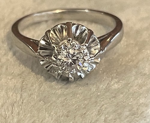Anello oro bianco con - bianco, kt