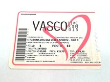 Biglietto Concerto Vasco Rossi Anno 2015 Stadio Dall'Ara Bologna da collezione 
