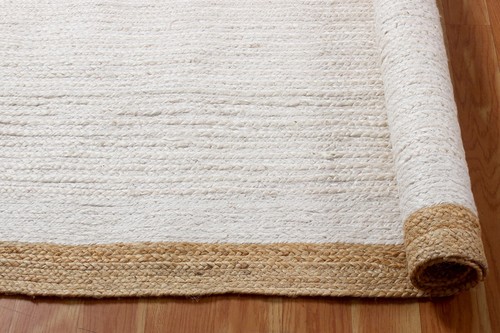 Tappeto kilim bianco - bianco, juta