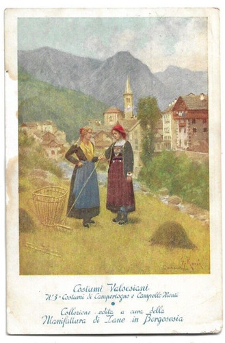 Cartolina vercelli costumi - cartolina, di