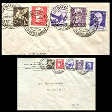 💎 RARA 🇮🇹 4 VALORI GEMELLI CON REP.CA MISTA LUOG.ZA, P. AEREA E REGNO+ERINOF.