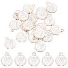 Alphabet v Letter Charm Double