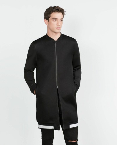Zara uomo bomber lungo giacca - bomber,