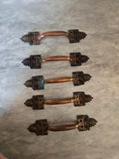 Set of 5 Antique Brass Handles