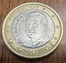 2 MONETE DA 1 EURO RARA ESPANA 2004 E 2008 SPAGNA RE JUAN CARLOS