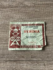 Inter-Verona biglietto/ticket 1975/76 calcio (Juventus,Lazio,Inter,napoli,Milan)
