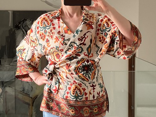 Top kimono zara raso - kimono,