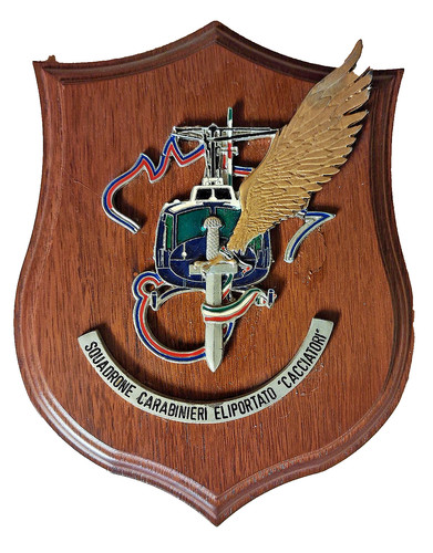 Crest legno metallo - legno, smaltato