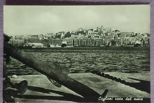 Cagliari vista dal mare. Viaggiata 1951
