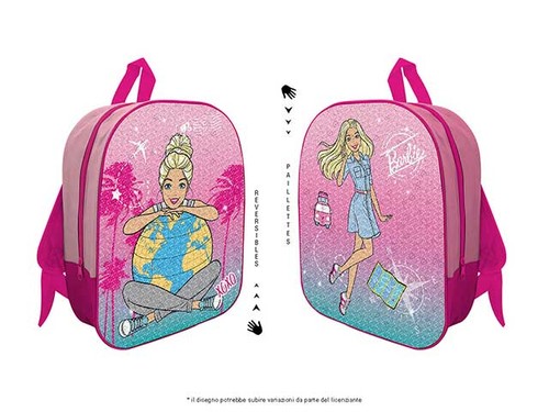 Barbie zaino paillettes rev - zaino,