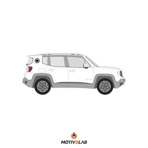 Adesivo stella army jeep - army,