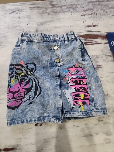 Minigonna denim ragazza tigre - minigonna,