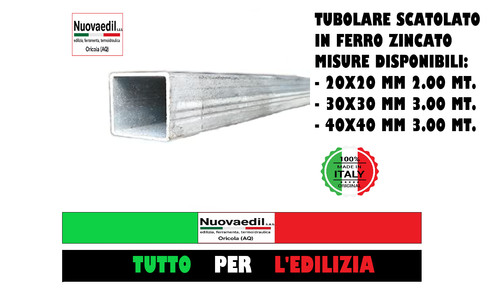 Tubolare scatolato zincato - tubolare,
