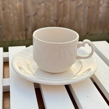 SET TAZZA DA TÈ E PIATTINO PORCELLANA BIANCA ROYAL DOULTON HOTEL