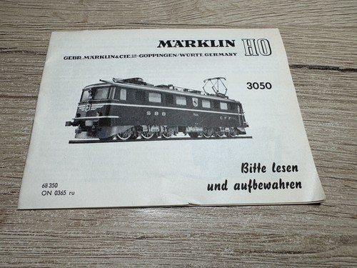 Märklin istruzioni 3050 - , buone