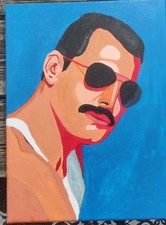 opera d'arte "Freddie Mercury" 40cmx30cm acrilico di TJCutting