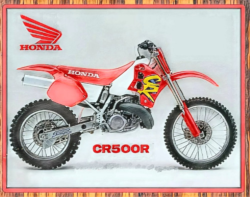 Honda cr500 motocross insegna - honda,