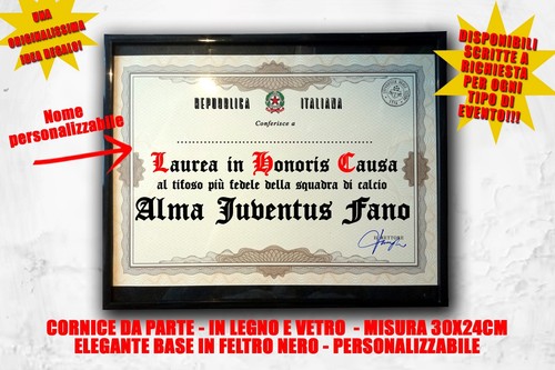 Laurea quadro tifoso calcio