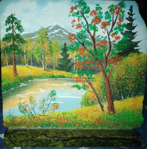 Quadro con piedistallo pietra - quadro,