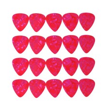 Lotto di 100 pezzi plettri per chitarra in celluloide media 0,71 mm vuoti rosa perla