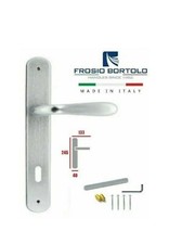 MANIGLIA A PLACCA PER PORTE INTERNE OTTONE CROMO SATINATO