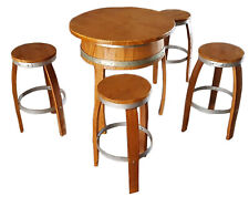 Tavolo botti botte legno botte vino  per pub bar taverne enoteche + 4 sgabelli