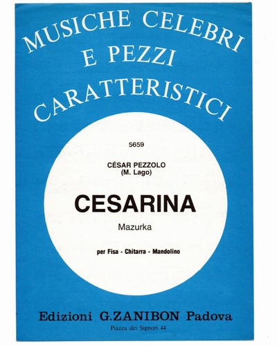 Spartito musicale cesarina - spartito,
