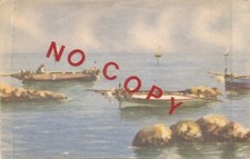 Paesaggio marino con barche