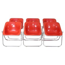 Set of 6 folding armchairs Plona model by Giancarlo Piretti for Anonima Castelli
