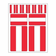 Set 10 Pezzi Adesivi Bandiere