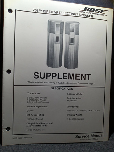 Bose 701 altoparlanti - 701,