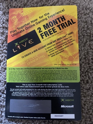 Xbox live month free trial - 2,