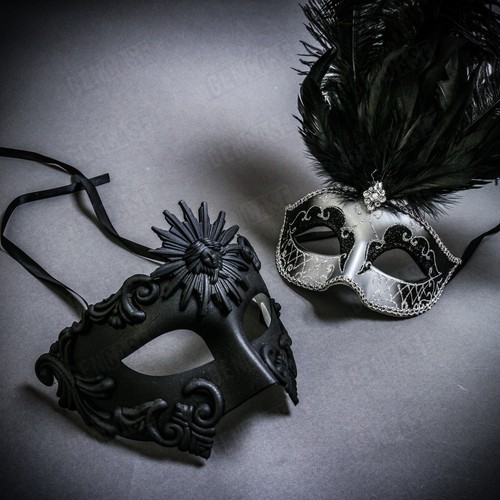 Maschera occhi mardigras nera - occhi,