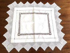 Vintage White Linen Crochet