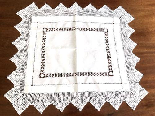 Vintage white linen crochet - vintage,