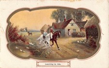 POSTCARD - LEARINING TO RIDE -